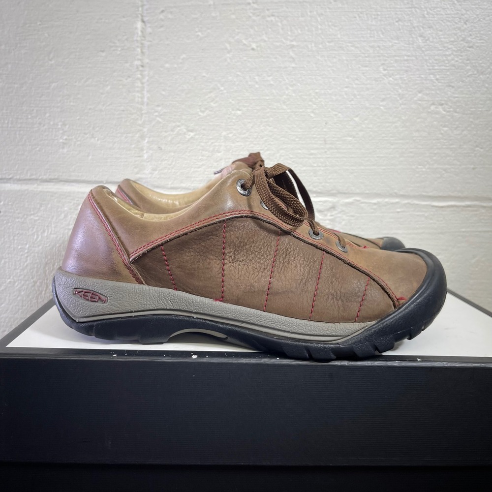 Keen Presidio‎ Brown Leather Comfort Walking Shoes Lace up Women's 8.5 US/6 UK